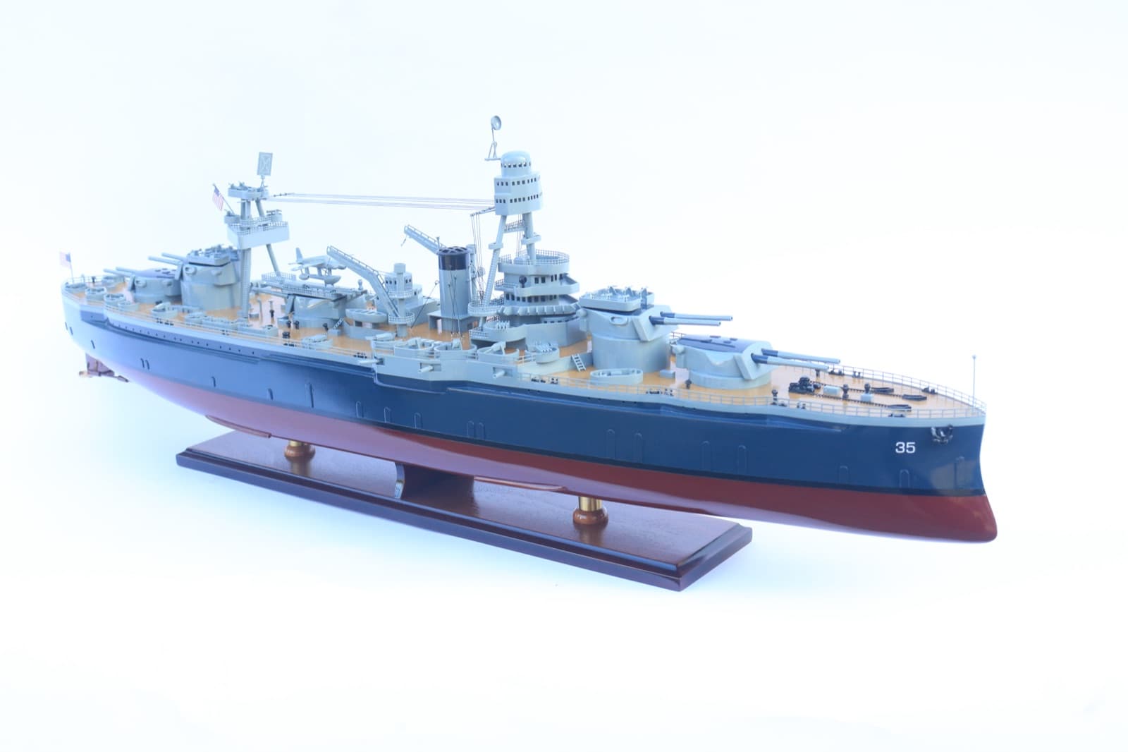 USS Texas (BB-35) (Dark Blue / Red)